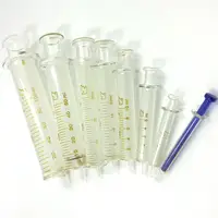 1ml 2ml 5ml 10ml 20ml 30ml 50ml 100ml 120ml Glass Syringe Glass Sample Extractor Reusable Glass Injector Syringe 1