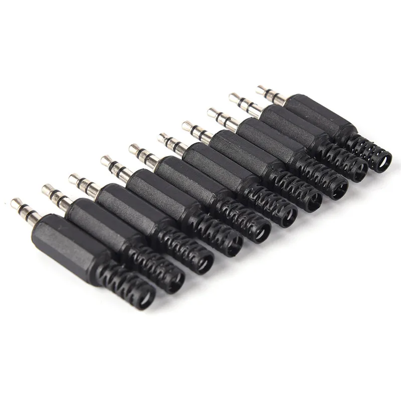 5개입 3.5mm 1/8인치 오디오 남성 플러그 잭 어댑터 스테레오 커넥터 헤드폰
