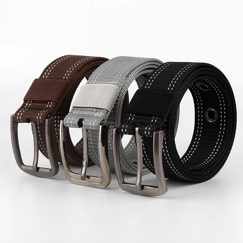 

New Men Military Tactical Belt Casual Canvas Belt Outdoor Alloy Pin Buckle Men Weave Wide Belt Casual Belt Waistband For Jeans