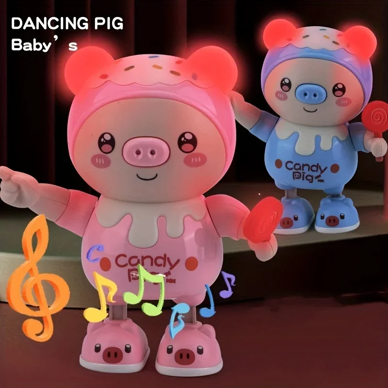 Electric piggy with music light move sing dance twist Pets Pig baby toys Walking Cute Smart early educational Doll for children 5