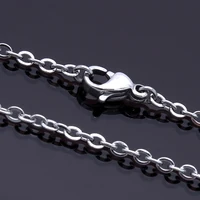 Men Women Jewerly 1mm 16" 18" 20" 22" 24" Inches Links Chain Fashion Necklace Stainless Steel Necklace Classic Pop Rolo Chains 5