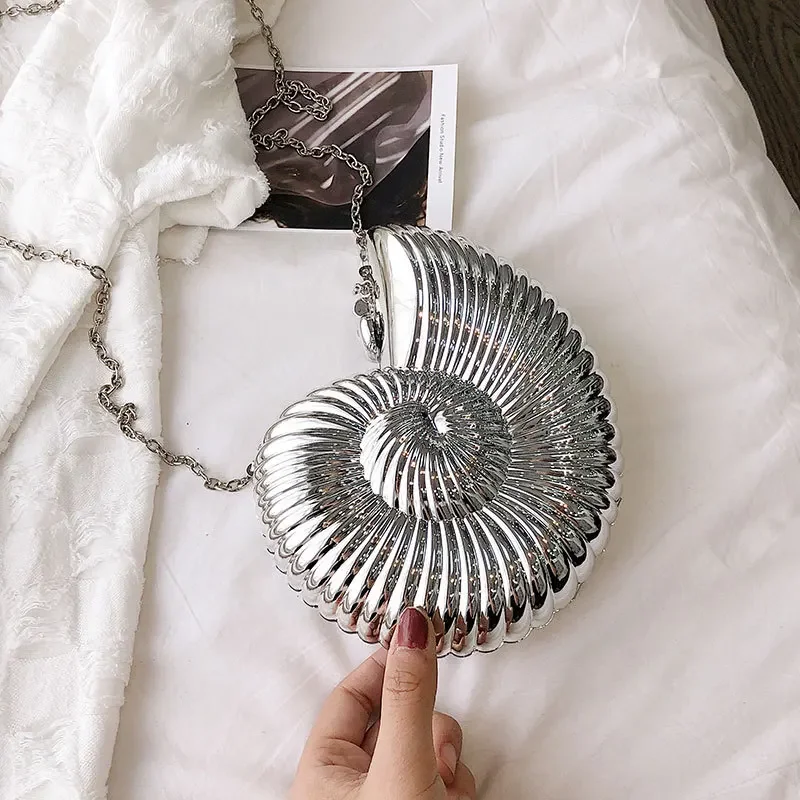 

Shape Handbag Women Acrylic Chain Shoulder Conch Bags Purse Bags Crossbody Style Women Phone Bag For Bag Cute Shell
