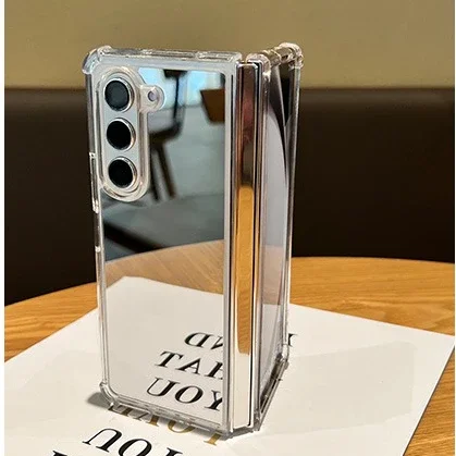 حافظة لهاتف سامسونج فولد 7 مرآة مكياج من الأكريليك لهاتف سامسونج جالاكسي Z فولد 7 6 5 4 3 ZFold غطاء صلب مقاوم للصدمات