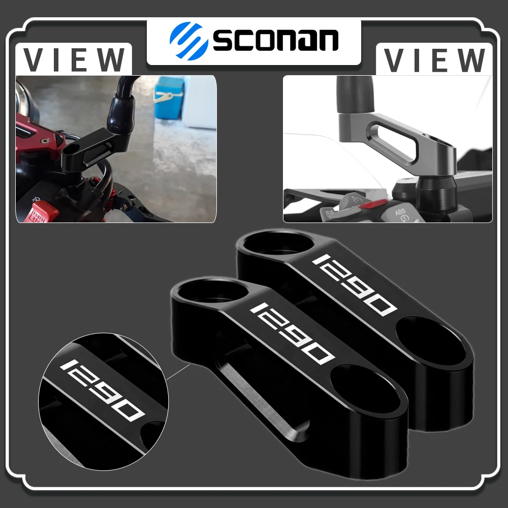 Accessori Moto Per Ktm 1290 Super Adventure 1290 Adv 1290 Super Dukr R Gt Manubrio Specchietto Posteriore Riser Extender Adapter
