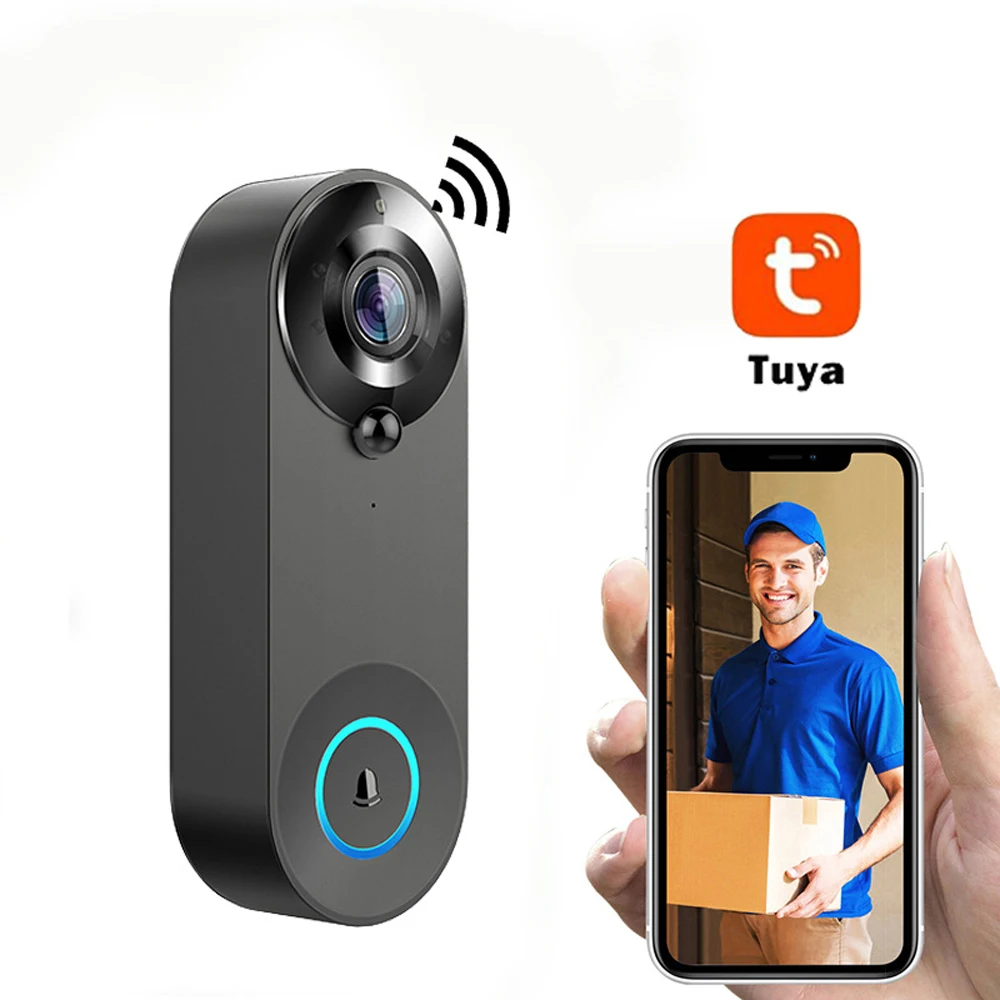 WiFi Video Doorbell 1080P Tuya Smart Wireless Doorbell Night Vision Home Securit