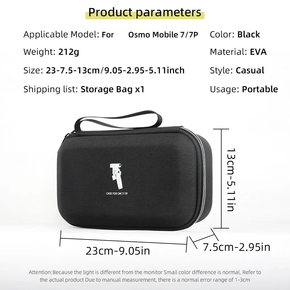 Carrying Box Case for DJI Osmo Mobile 7P Storage Bag Anti-Pressure and Anti-Shock Mobile 7 Dust Storage Bag