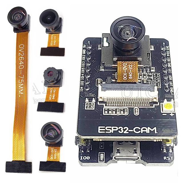 OV5640 ESP32 CAM Camera Module Kit 2.4 GHz WiFi and Bluetooth Develop Board  Type C 8MB PSRAM HD 5MP Auto Focus 66 120 160 Degree