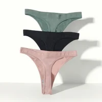M-XL tongs pour femmes sans couture string culotte brésilienne sous-vêtements Sexy slips en coton taille basse tongs dames Lingerie 1