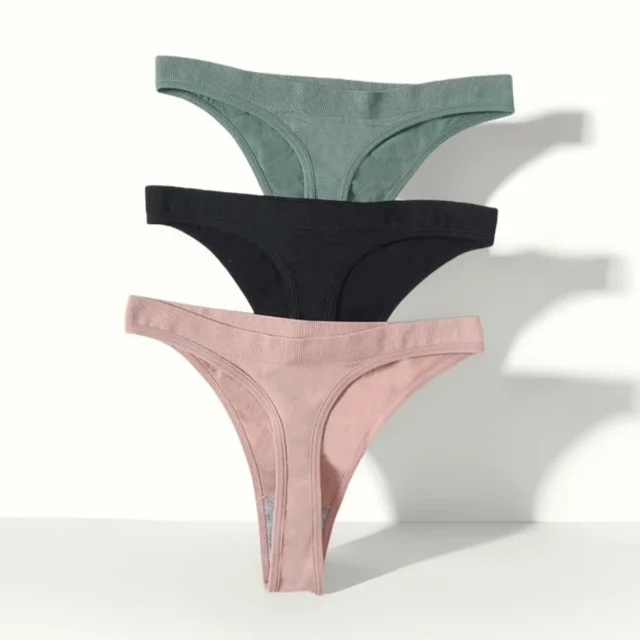 M-XL tongs pour femmes sans couture string culotte brésilienne sous-vêtements Sexy slips en coton taille basse tongs dames Lingerie 1