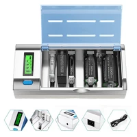 Portable Universal 6 Slots Independent Slot Battery Charger for 1.2V Ni-MH AA/AAA/C/D Size 9V Rechargeable Batteries EU/US Plug 2
