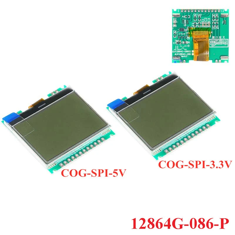 12864-LCD-Display-Module-LCD-Screen-Board-COG-12864G-White-SPI-128X64 ...