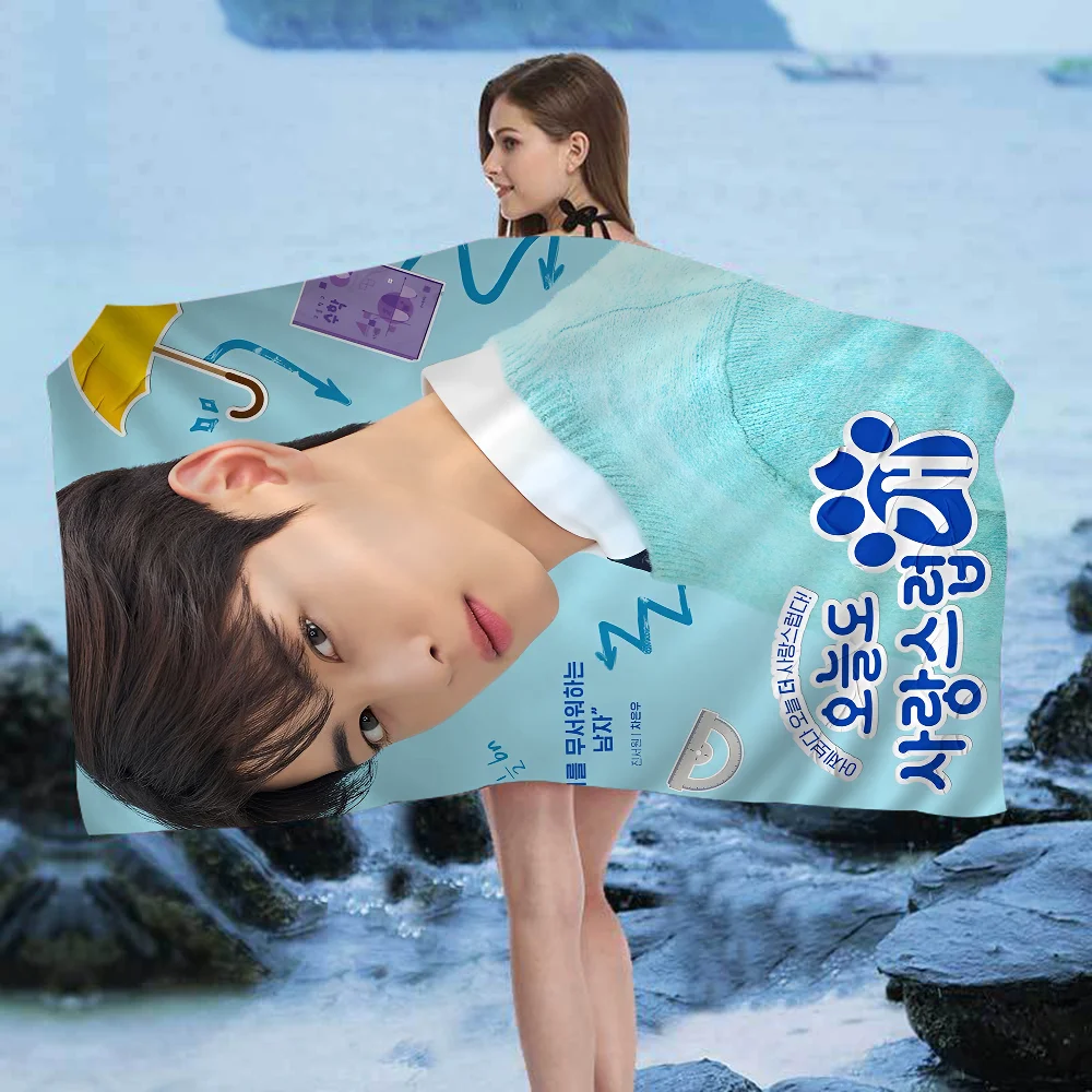 Korea Cha-EunWoo Microfiber Beach Towel Absorbent Quick Dry Soft Yoga Swimming Resort Mountain Climbing Towel 2