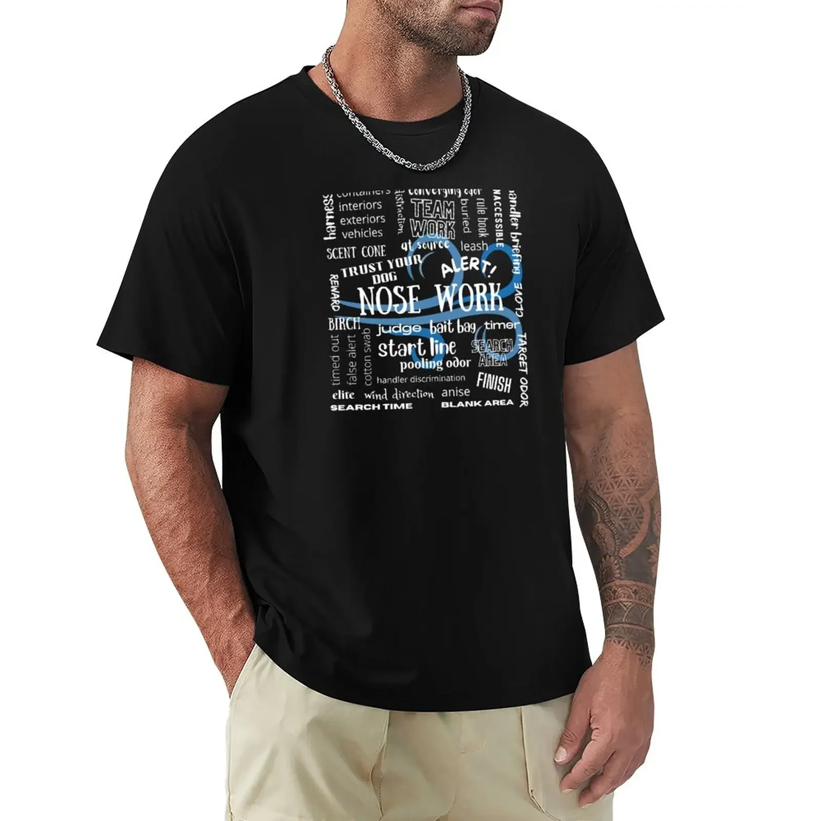 

Nose Work Word Cloud T-shirt T-Shirt sports fans quick drying t shirts for men cotton