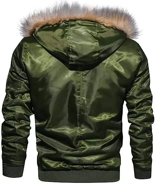Shuanghao Men's Winter Cotton Jacket Tactical Bomber Thick Cotton Jacket Military Combat Pilot Cotton Jacket Coat Coats Army Tac