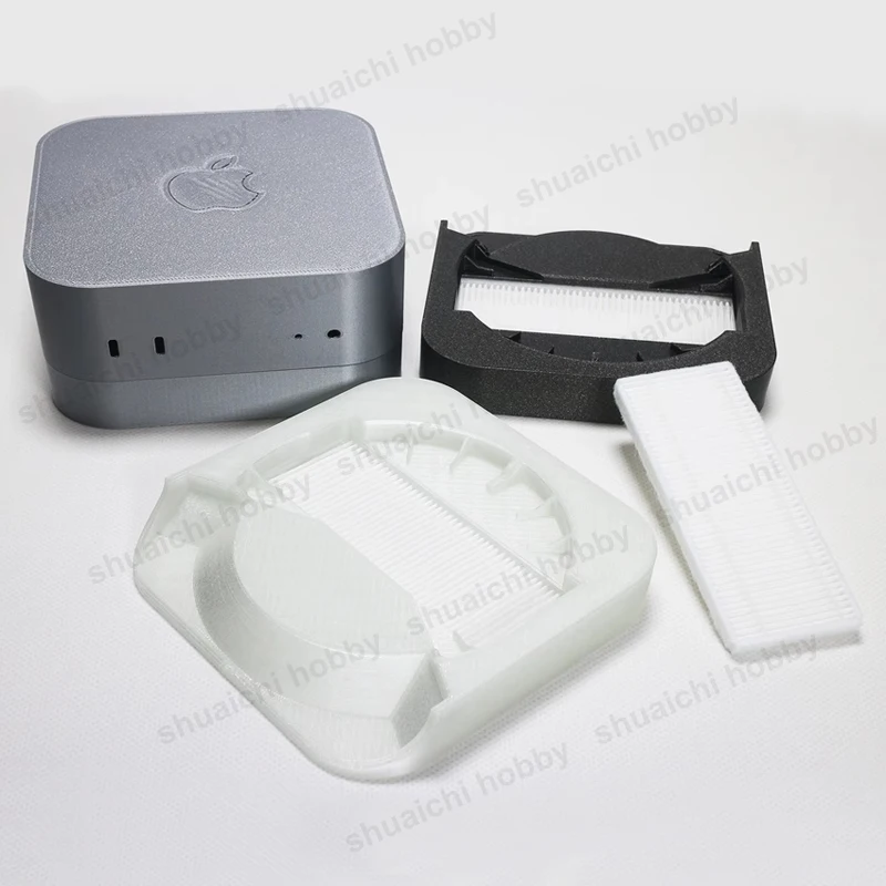 Supporto di raffreddamento in legno per Mac Mini M4 Pro con rete
