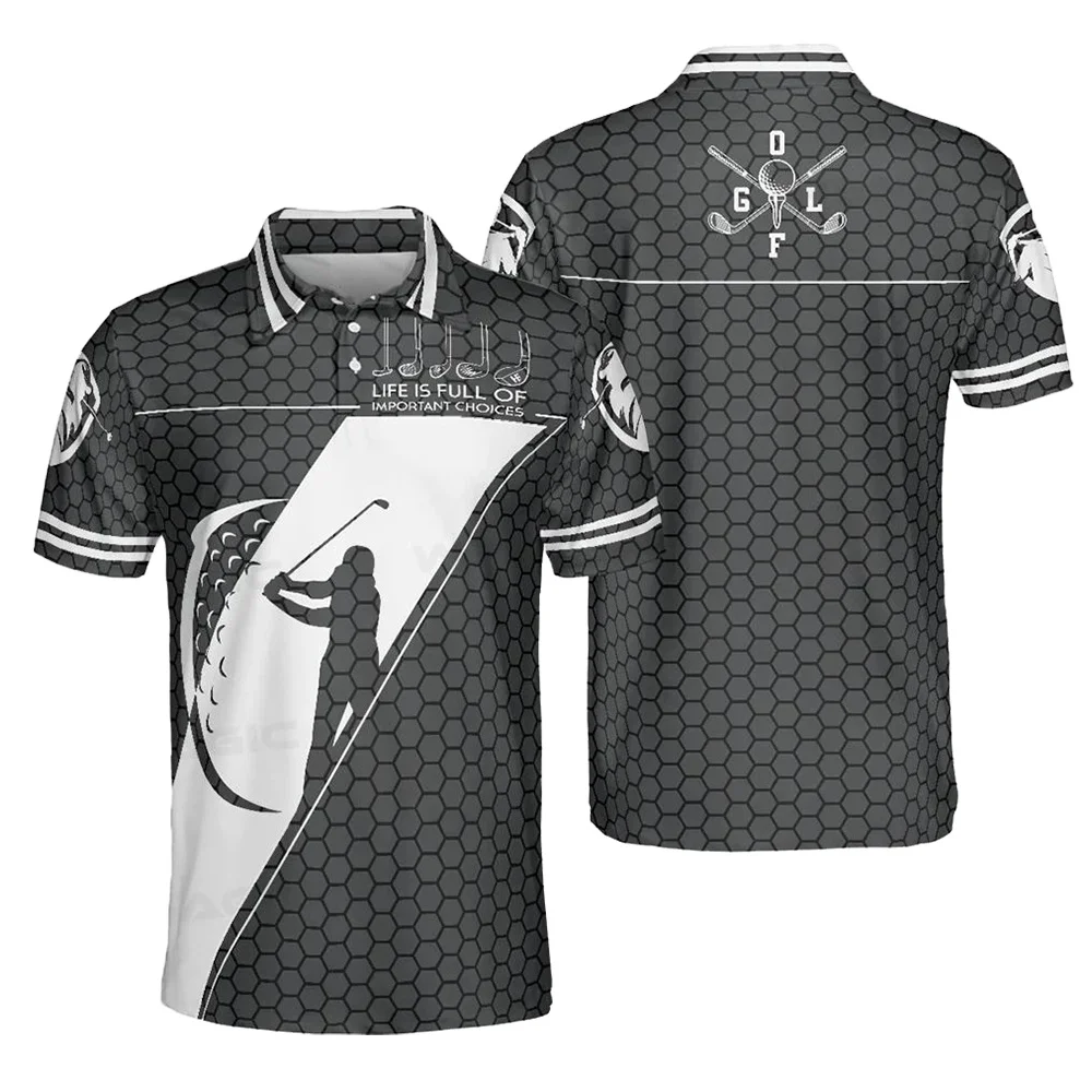Men's Golf Shirt Fashion Polo Shirts Lapel High-end Short Sleeve Sports Casual T-Shirts Summer Quick Dry Breathable Clothes mens golf shirt