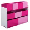 Children Deluxe Multi-Bin Toy Organizer with Storage Bins, White/Pink Bins， home organization and storage 2