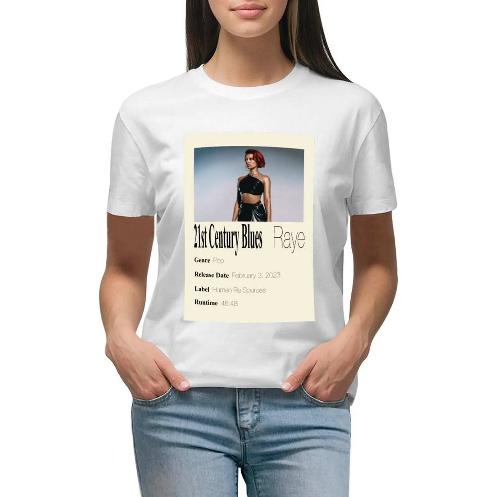 

21st Century Blues Poster T-shirt summer clothes korean fashion summer blouses woman 2024