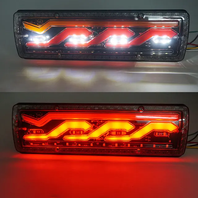 Trasera Recuperación Bombilla 2x Luces 12/24V Para Camión Trailer Chasis Man