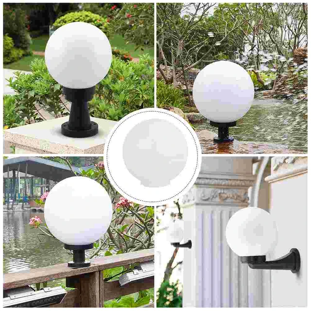 Lampada da esterno paralume in vetro lampada a sospensione coperture paralumi  lampada da parete a LED paralume a sfera lampada da terra rotonda paralume  a conchiglia - AliExpress