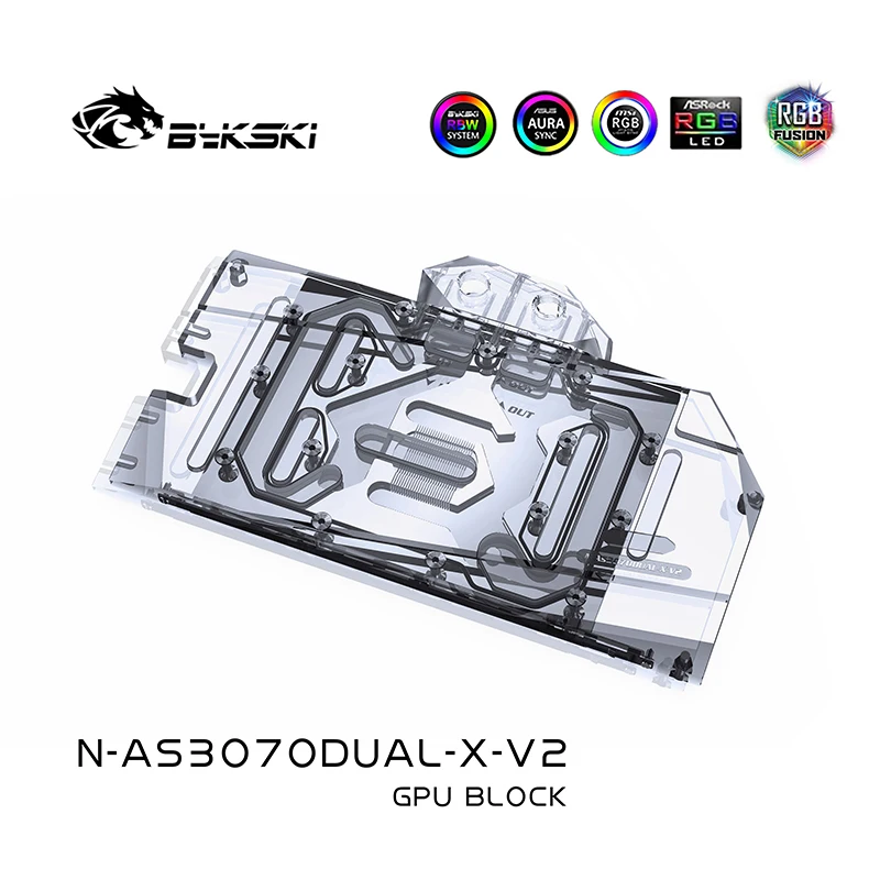 Bykski 3070 3060ti Gpu Bloco para Asus Rtx3070 3060ti Dupla 3060 3060ti Jogos Rog Strix Rtx3060 Jogos Asus ko Rtx3070 Jogos Fluid DIY Cooling - Imagem 3