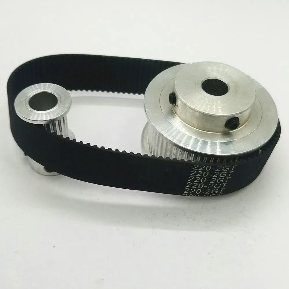 Timing Belt Pulley Fixed Pulley Timing Pulley Belt Pulley 2GT Pulley GT2 2M Synchronous Pulley Belt Kit 60Teeth 20Teeth 1:3 Reduction Ratio Mechanical Transmission Assembly Bandwidth15mm