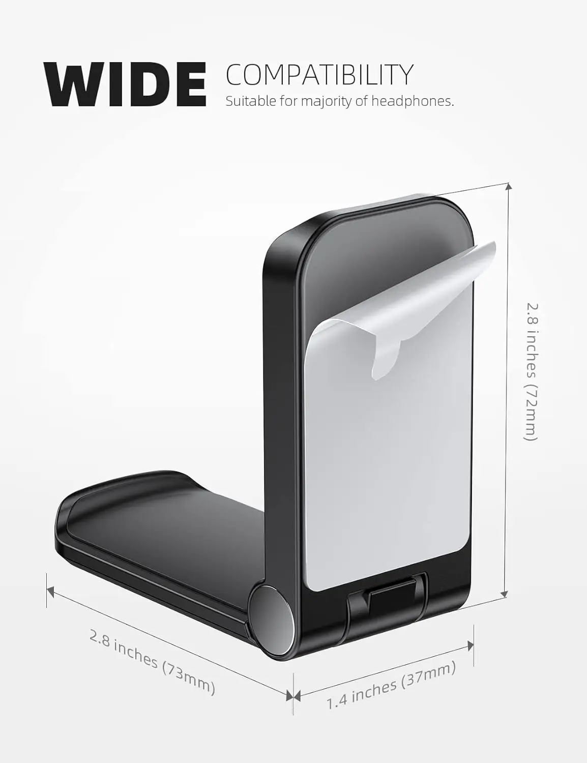 Headphone Stand Sticky Headset Hanger Adhesive Headphone Holder Hook Mount Clip Under Desk Earphone Clamp for Airpods Max HyperX