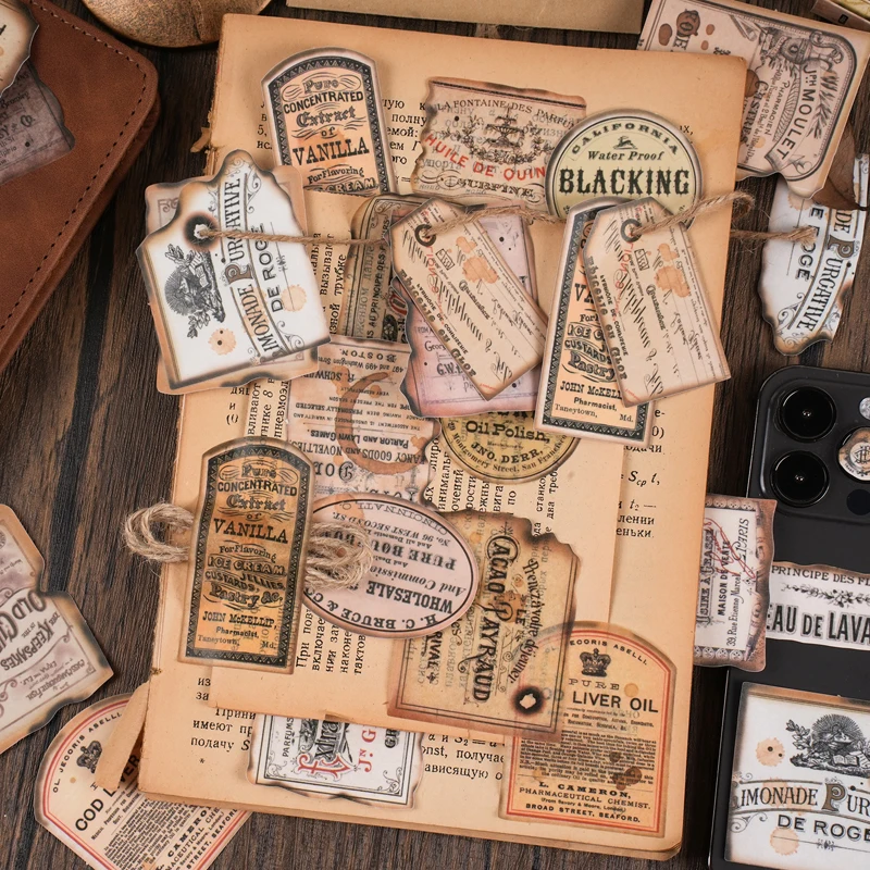 40 Pcs Colorful Utensil Stickers - Scrapbooking Kit For Diary Planner Journal Decoration