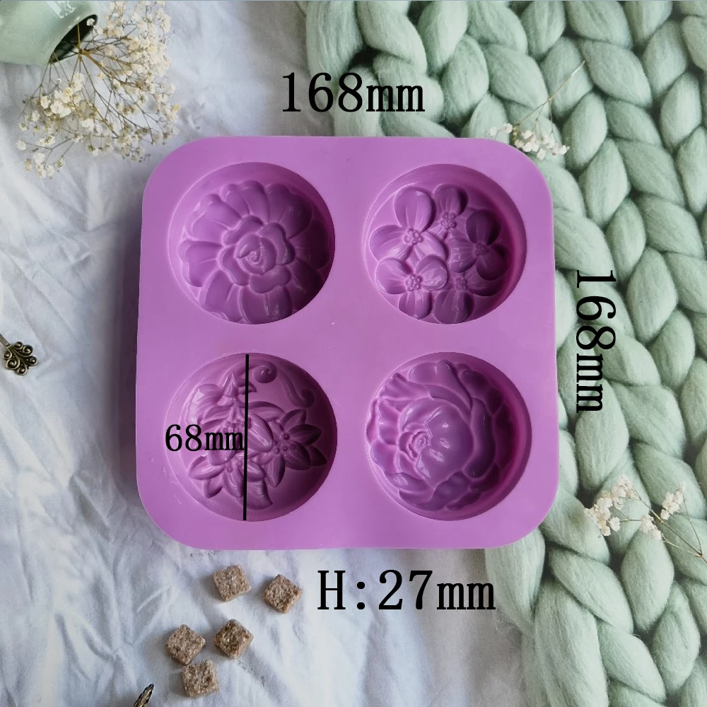 4 Cavities Oval Butterfly Flower Silicone Soap Mold DIY Handmade Silicone  Molds for Soap Making Candle Cake Baking Lotion Bar Molds : : Home