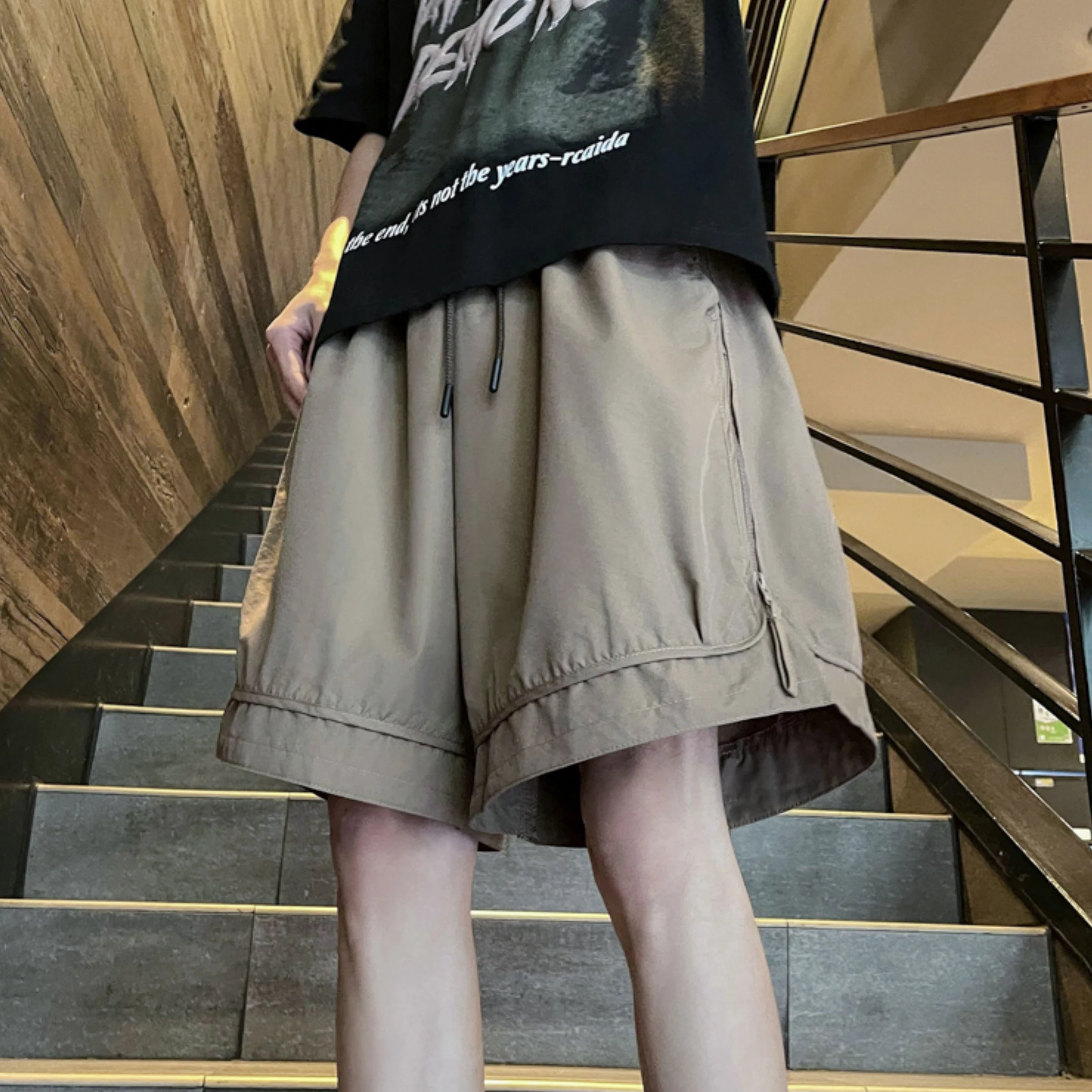 

Шорты мужские быстросохнущие тонкие в стиле ретро, Свободные повседневные спортивные короткие штаны, однотонные Прямые пляжные, G245, лето 2024