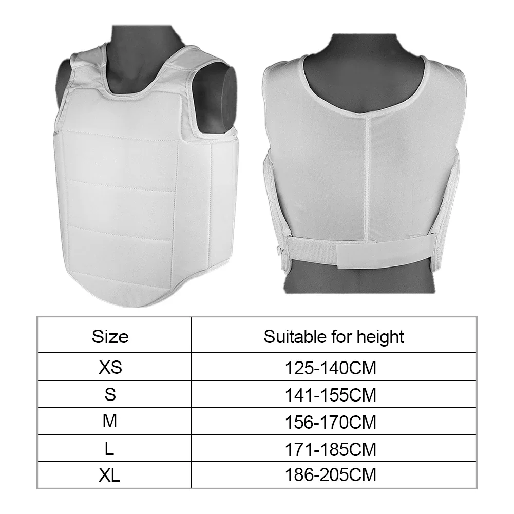 Taekwondo Karate Martial Arts Protector Vest Adjustable Chest Guard for Adults Kids Heavy Punching Muay Thai