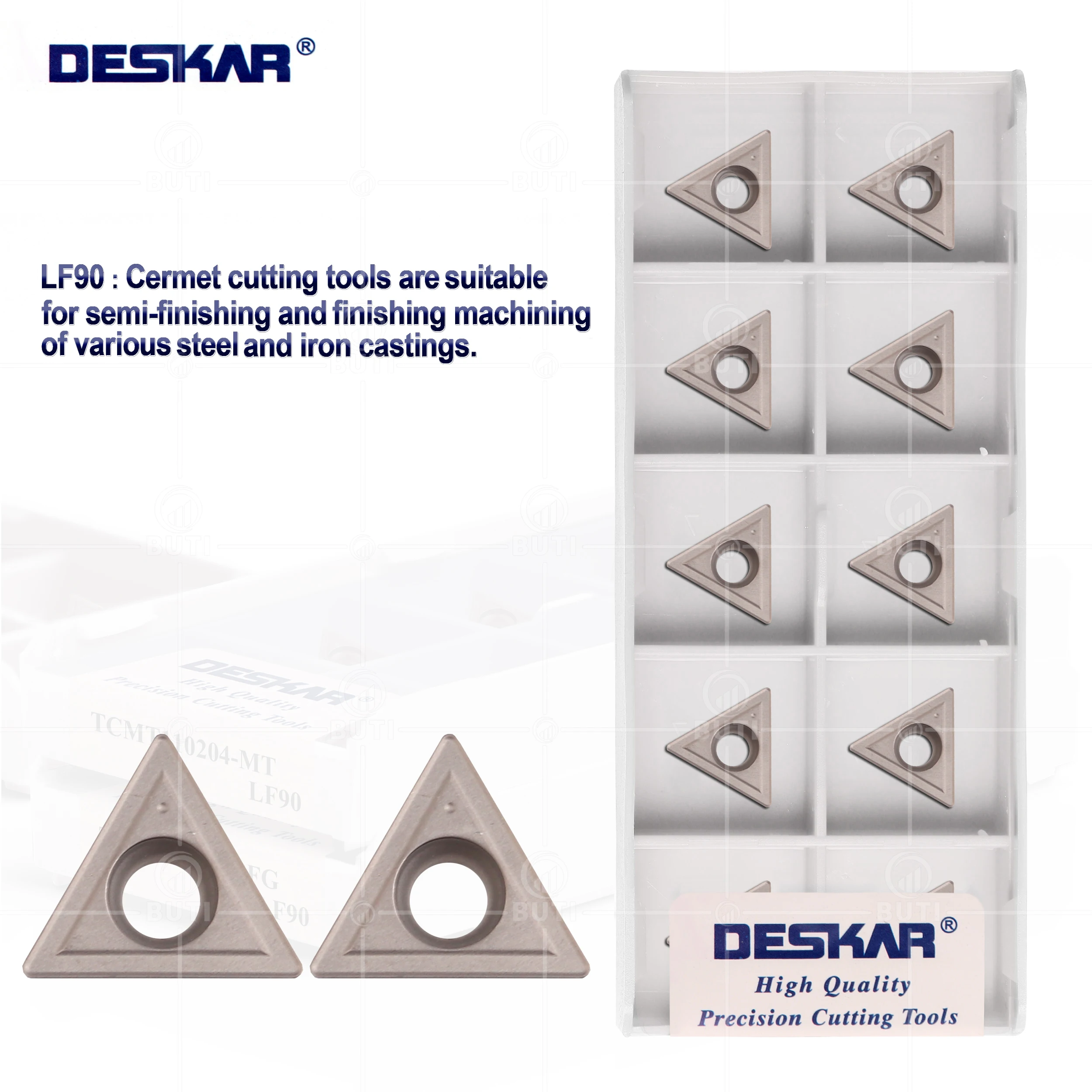 DESKAR 100% Original TCMT110204-FG MT TCGT110204L-W LF90 High Quality Cermet Blades CNC Lathe Cutting Cutter Turning Tool Parts deskar 100% original seen1203aftn lf90 high quality turning tools parts cnc lathe external turning tools cermet cutting inserts