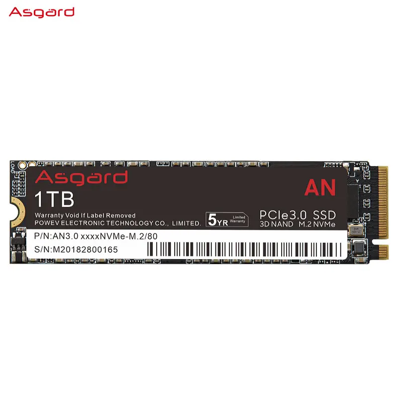 Asgard SSD NVME ָ Ʈ ̺ ϵ ũ, Ʈ ũž 2280  ϵ ũ, 512GB 1T AN3.0 M.2 NVMe PCIe3.0 X4