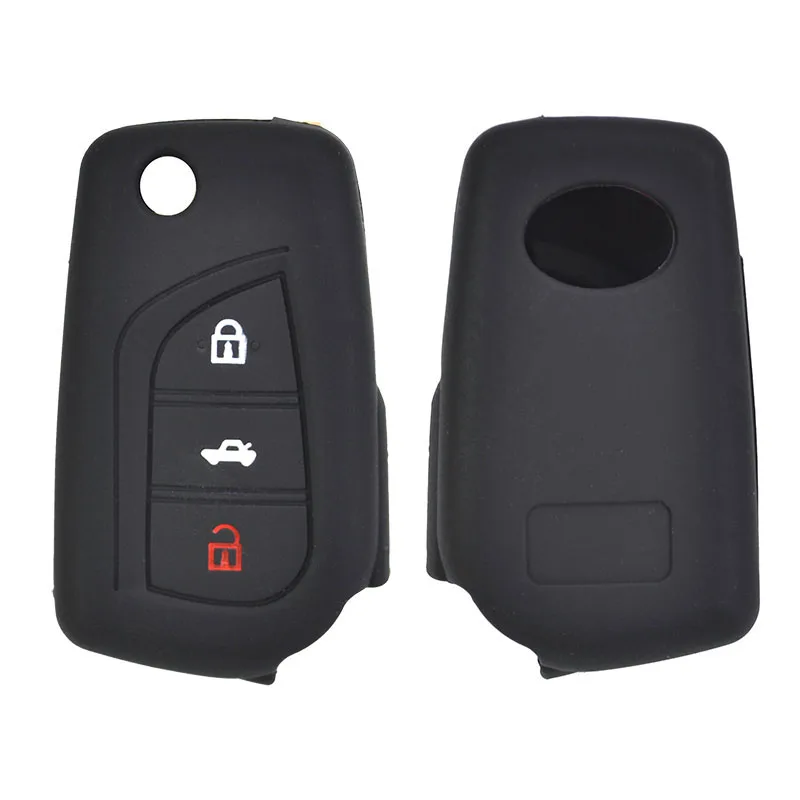 3 Button Silicone Car Remote Key Fob Shell Cover Case For Toyota Auris Corolla Avensis Verso Yaris Aygo Scion TC IM 2015 key case cover car key shell remote control case cover