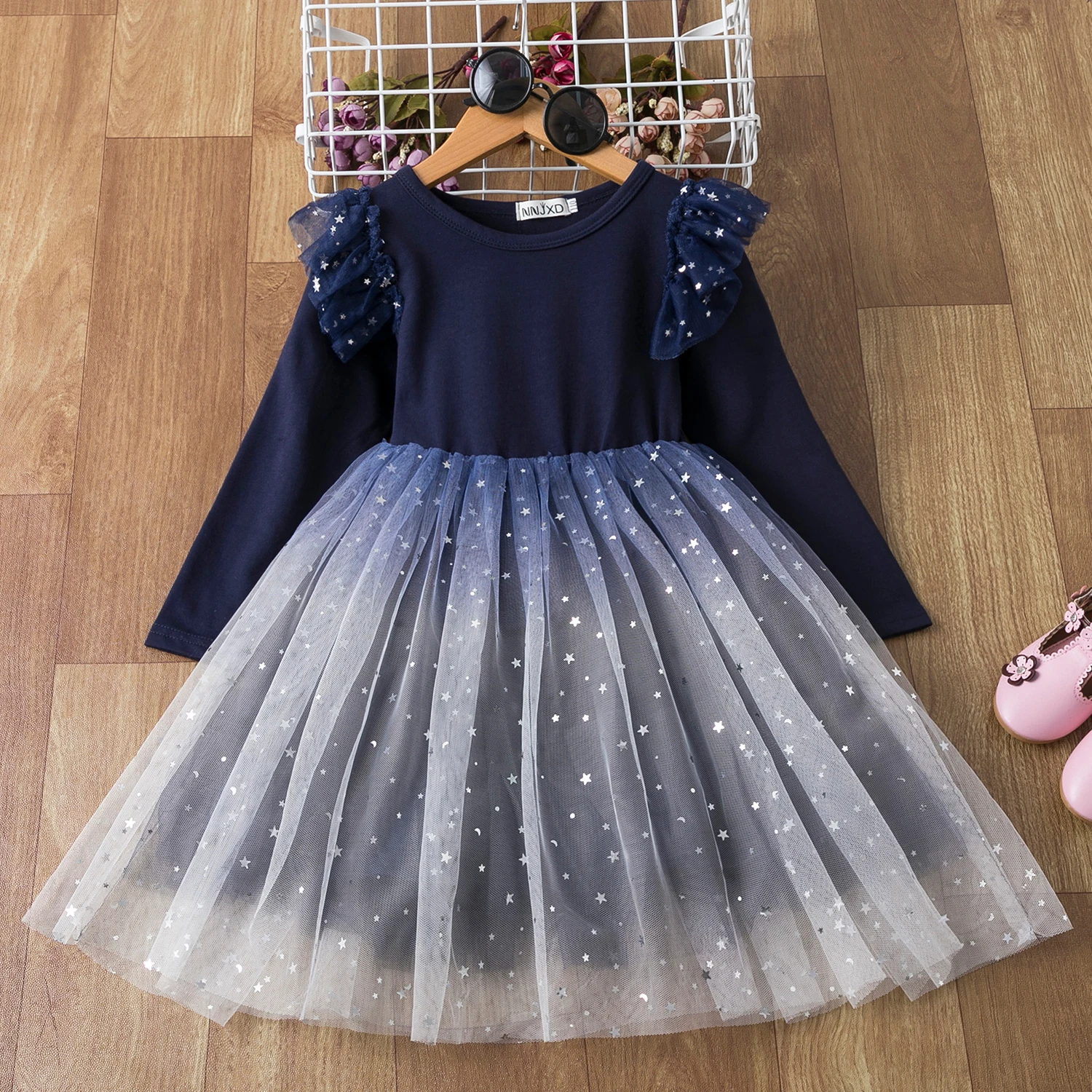 Cute Baby Girl Dress for 3-8Y Children Summer Minni Mouse Polka Dot Dress Girls Birthday Party Christmas Costumes for Kids Girl