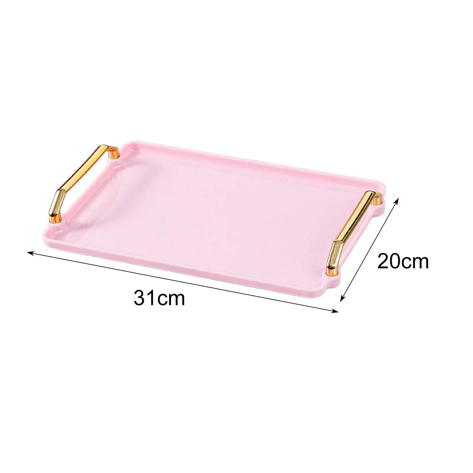 Rectangle Serving Tray Luxury Multipurpose Rectangular Art Tray Platter for Snacks Meals Breakfast Coffee Table Bathroom Vanity 6
