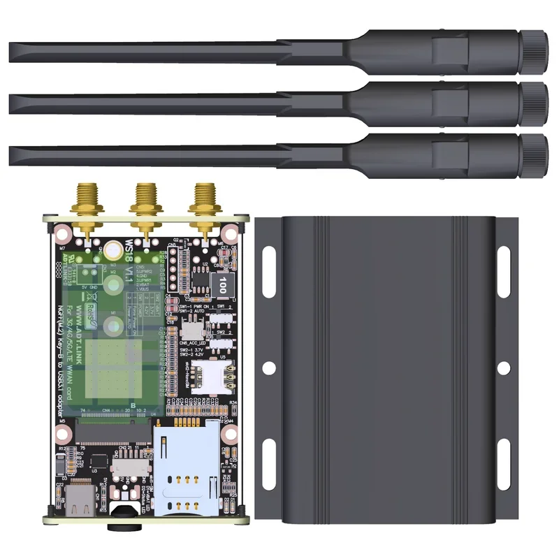 Cartão Modular do Adaptador das Telecomunicações Móveis Entalhe a Usb 3.1 tipo c 4g Lte Unicom Adt Ngff Chave de M.2 b Wwan 5g 2230 3042 3052 2230 - Imagem 4