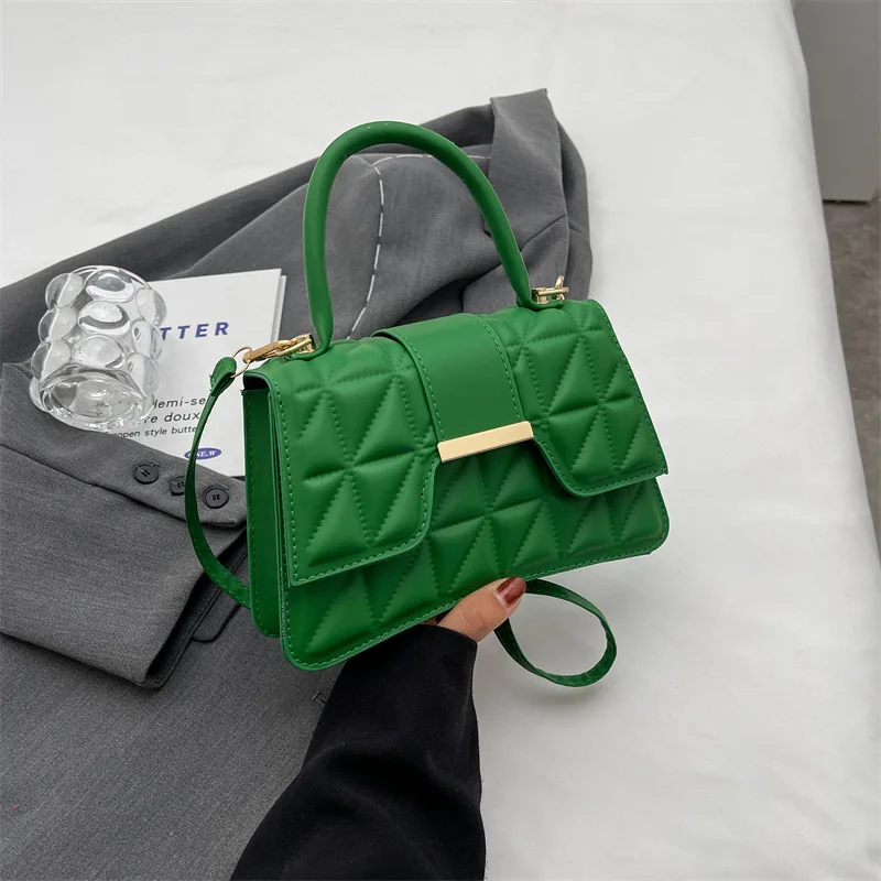 

New Fashion Versatile Women's Bag Simple Handbag Luxury Brand Diamond Plaid Single Shoulder Bag Crossbody Bag Women's Backpack