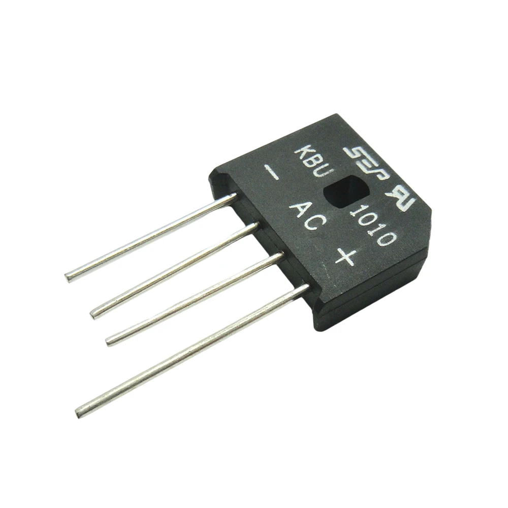 

5PCS KBU1010 KBU-1010 10A 1000V ZIP Diode Bridge Rectifier Diode Original IC High Temperature Soldering DIY Electronic