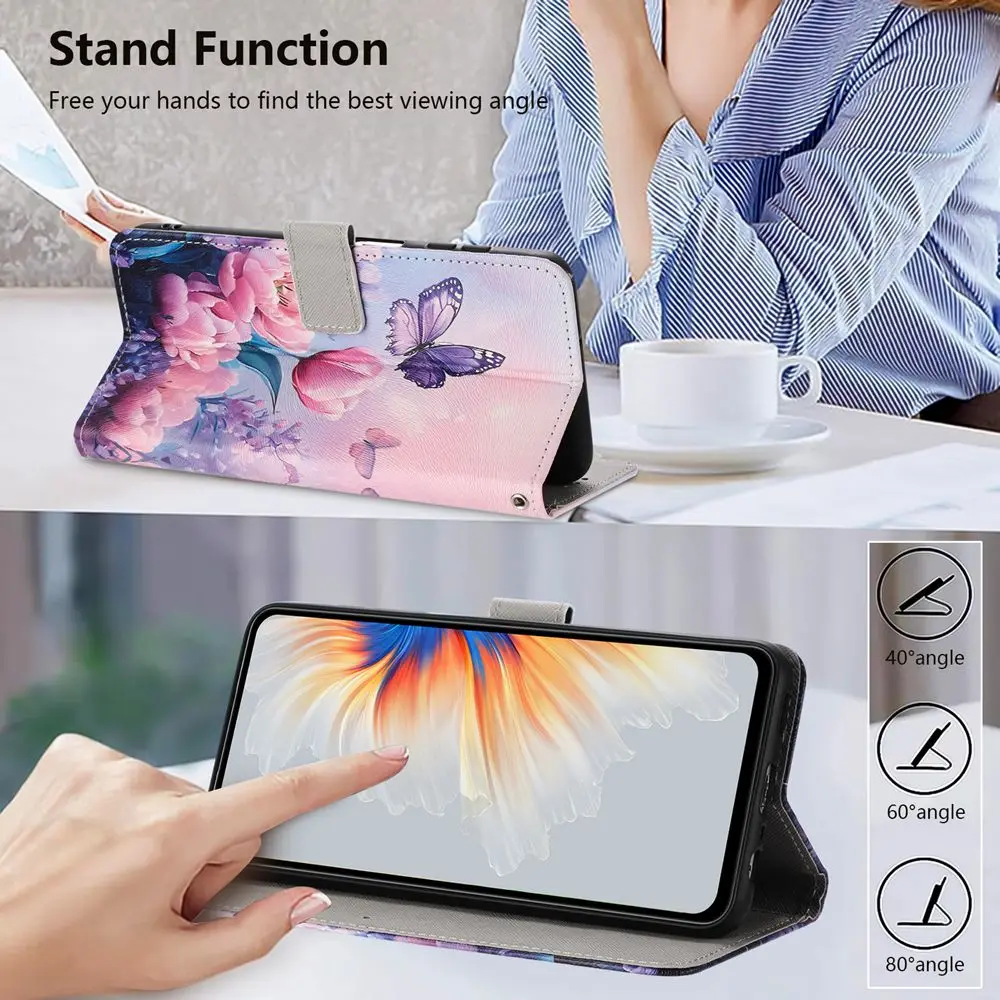Butterfly Leather Flip Phone Case - Elegant and Durable Back Cover Design