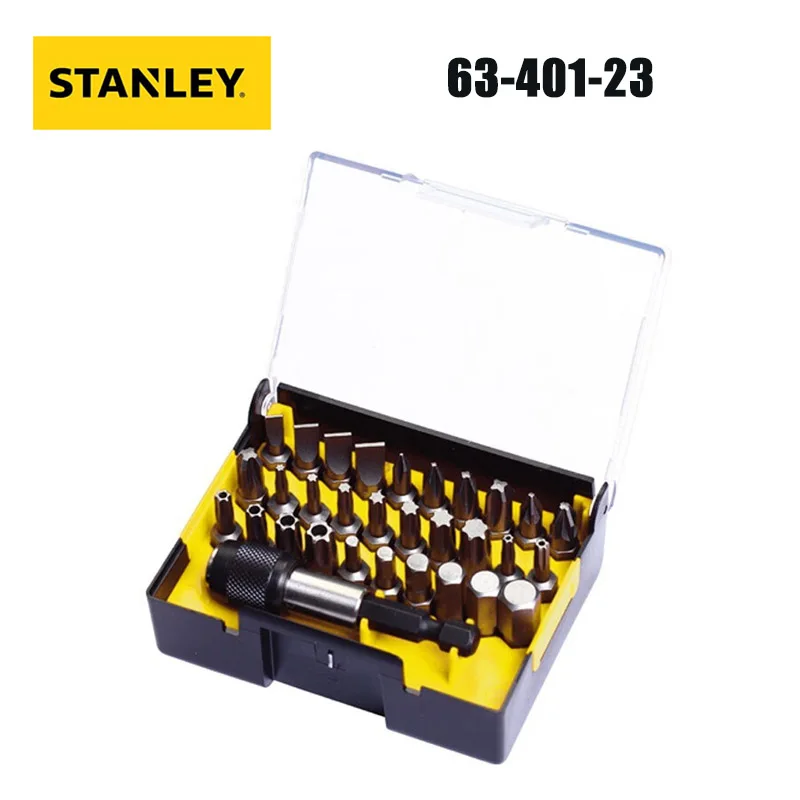 

Stanley 63-401-23 31Pcs 6.3MM Series Drill Bit Heads Quick Release Magnetic Extension Rod for Automotive Machine Repair