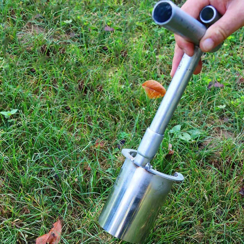 Plant And Fruit Tree Seedling Transplanter Stainless Steel Garden Barrel Transplanter Plant Flowers Diging Seedlings Artifact