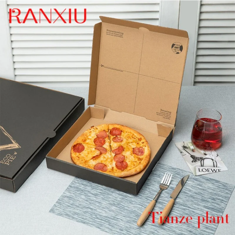 Manufacturers Boite Pizzas Cheap Price Reusable 10 12 16 Inch Round Carton Corrugated Pizza Box With
