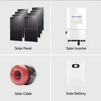 Système solaire complet 20kw, 5kw, 10kw, 12kw, 15kw, hybride, pour usage domestique, avec Certification européenne, offre spéciale 2