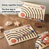 Wooden Puzzle Toys Movable Orbital Solar System Model Science Toys Set Montessori Planets Science Educational Puzzle Toys Gifts 1