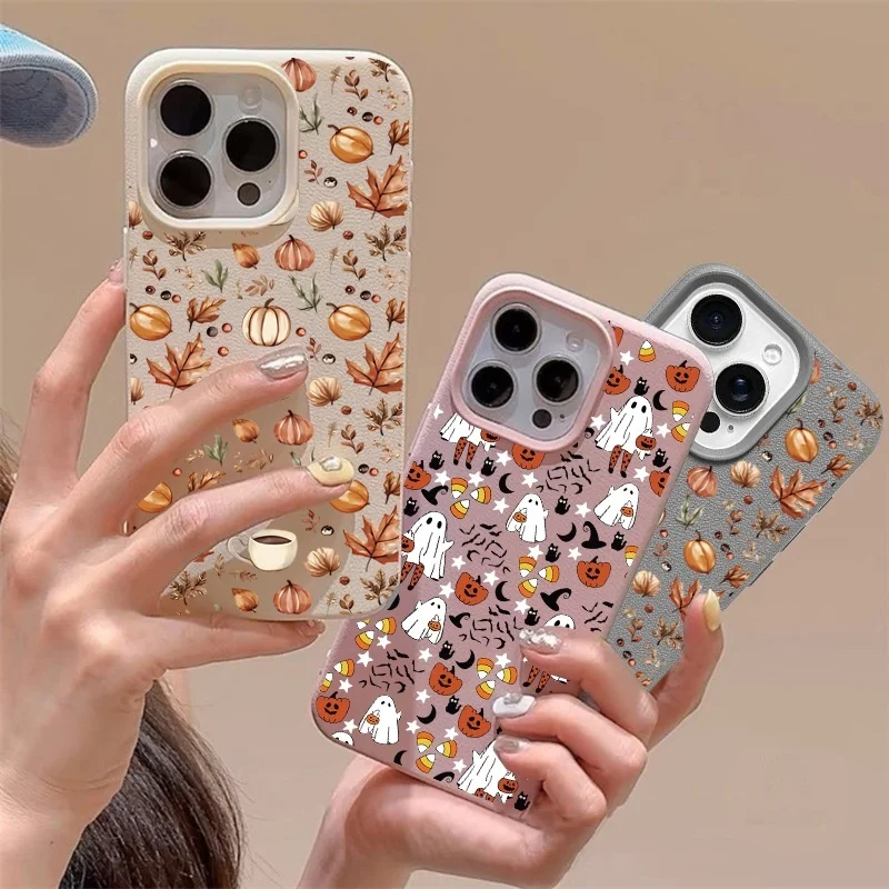 Haunting Halloween Ghost Pumpkin Design Phone Case