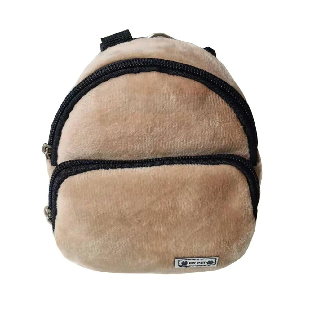 Dog Backpack Easy To Carry Lovely 4 Colors Highest Evaluation Flannel Portable Pet Snack Bag For Outdoor Adventures