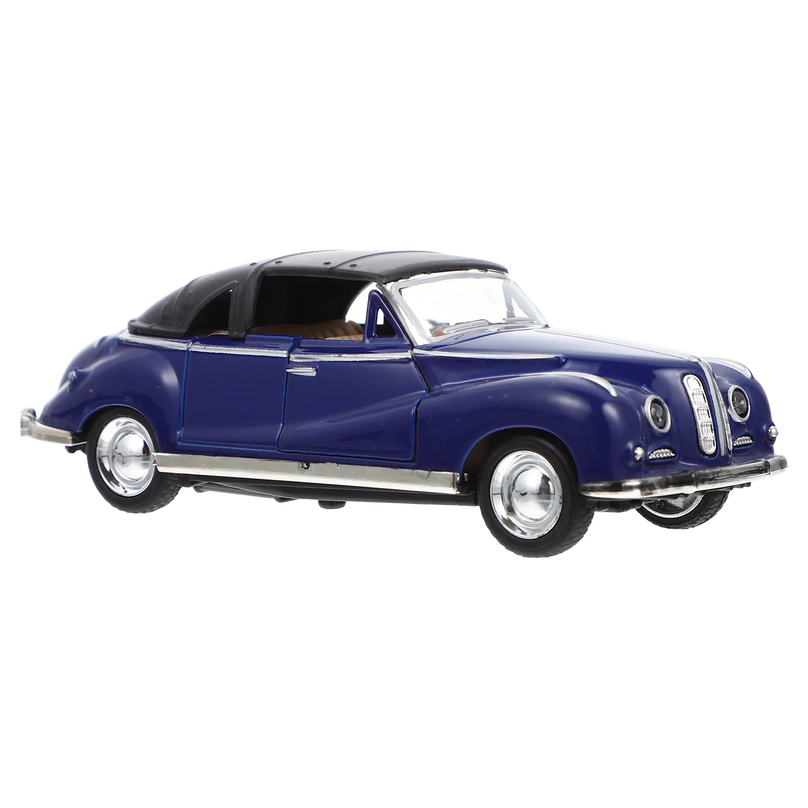 

Модель автомобиля под давлением для домашнего декора масштаб 1:32, классический металлический старинный автомобиль из сплава в стиле ретро, Настольная игрушка, синий, для детей