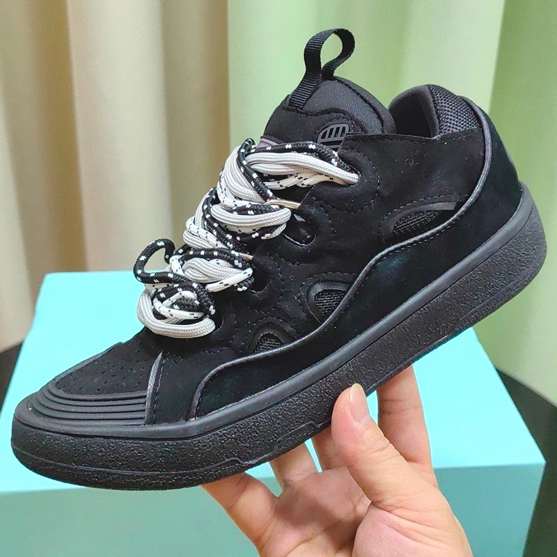 

Lovers Sneakers Shoes Spring Autumn 2023 New Patchwork Design Cow Suede Material High Top Sneakers Trend Youth Sports Shoes