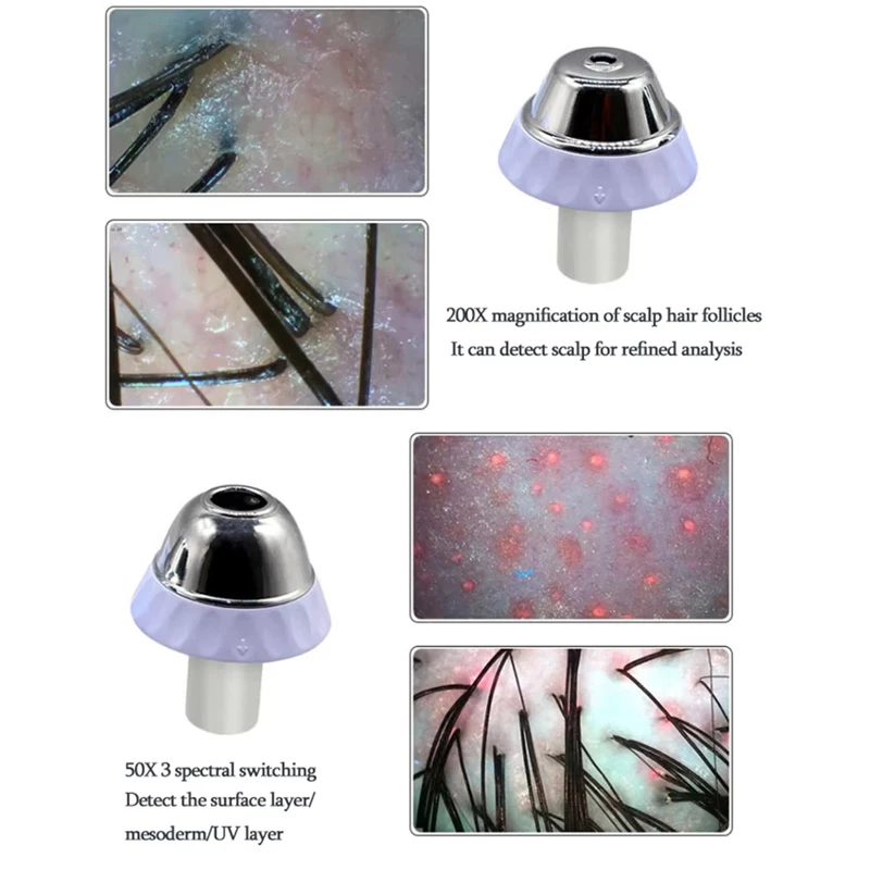 Professional 11 Inch Skin Hair Detector Scalp Hair Follicle Moisture Skin Pores Pigment Magnifying Analyzer Skin Pigment Tester